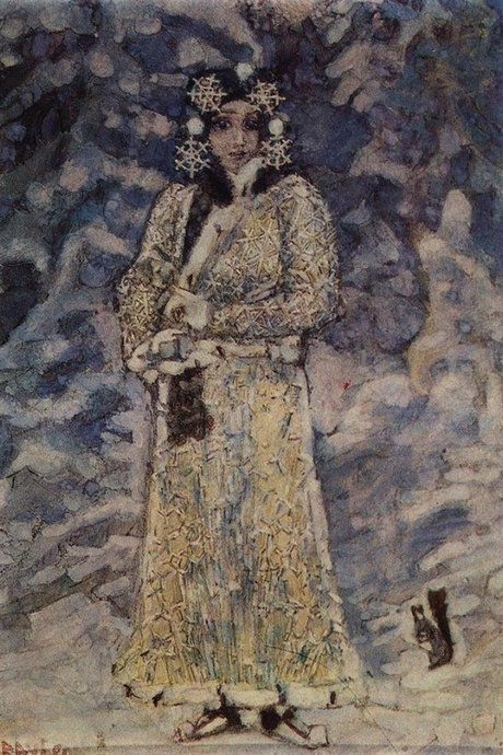 Михаил Врубель. Снегурочка. 1890 г. (Эскиз костюма)