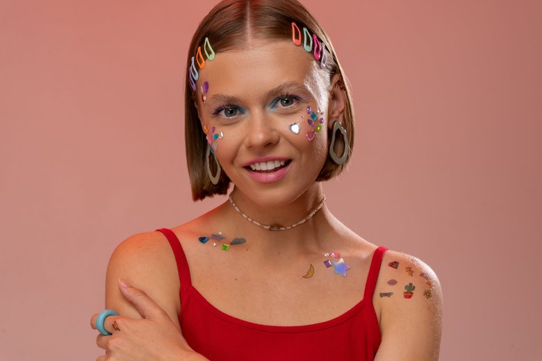 наклейки на лицо наклейки на лицо