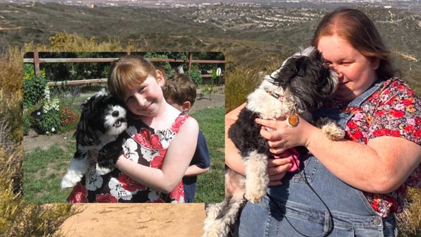 До и после: хозяйка повторила фото с собакой спустя 10 лет