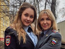 Софья Зайка и Елена Яковлева на съемках сериала «Мисс Полиция»