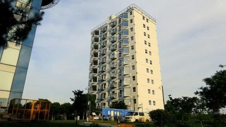 В Китае 10-этажный дом построили почти за 29 часов (видео) - Новости Mail.ru