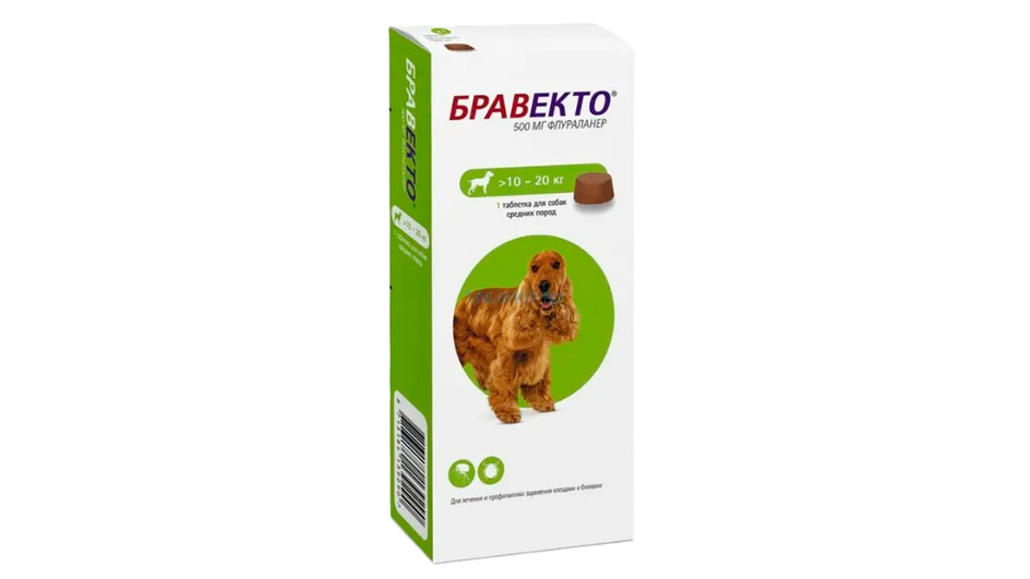 Средств от клещей и блох Бравекто (таблетки) Средств от клещей и блох Бравекто (таблетки)