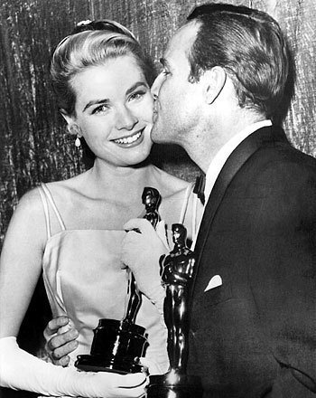 С Марлоном Брандо на вручении «Оскара», 1955 год