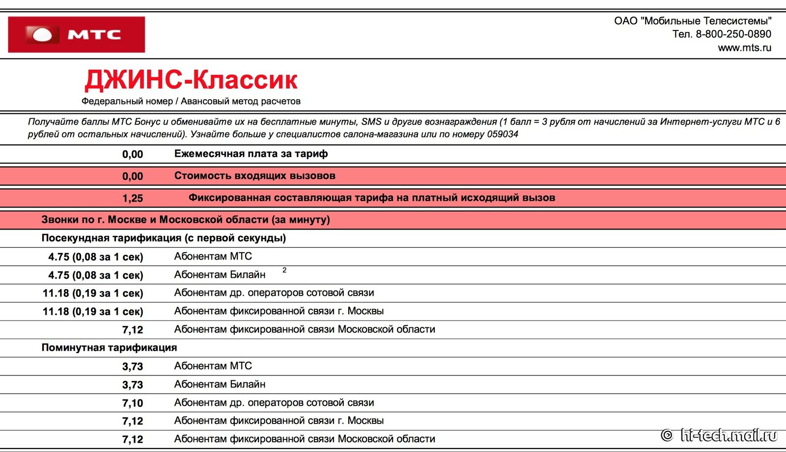 5 легендарных тарифов: как это было - Hi-Tech Mail.ru