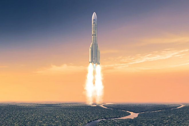 Художественное представление взлета ракеты Ariane 6