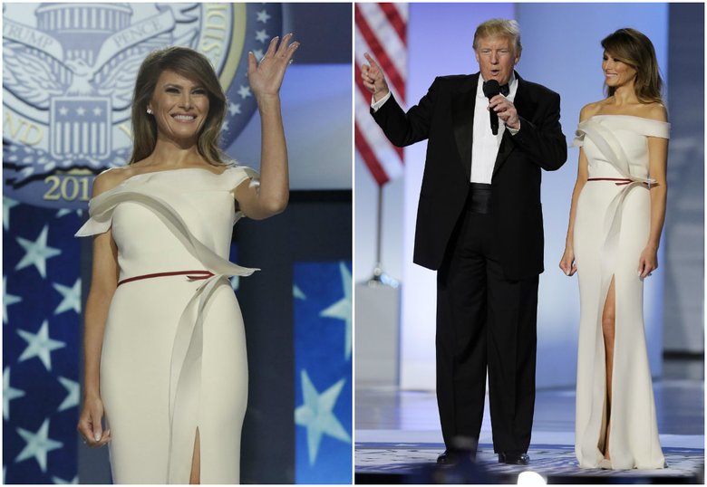 Мелания Трамп сама приняла участие в создании дизайна своего платья