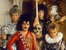 Группа Queen на съемках клипа на песню It's a hard life