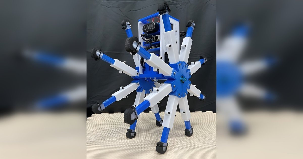 Этот колесный робот-снежинка умеет ходить по ступенькам