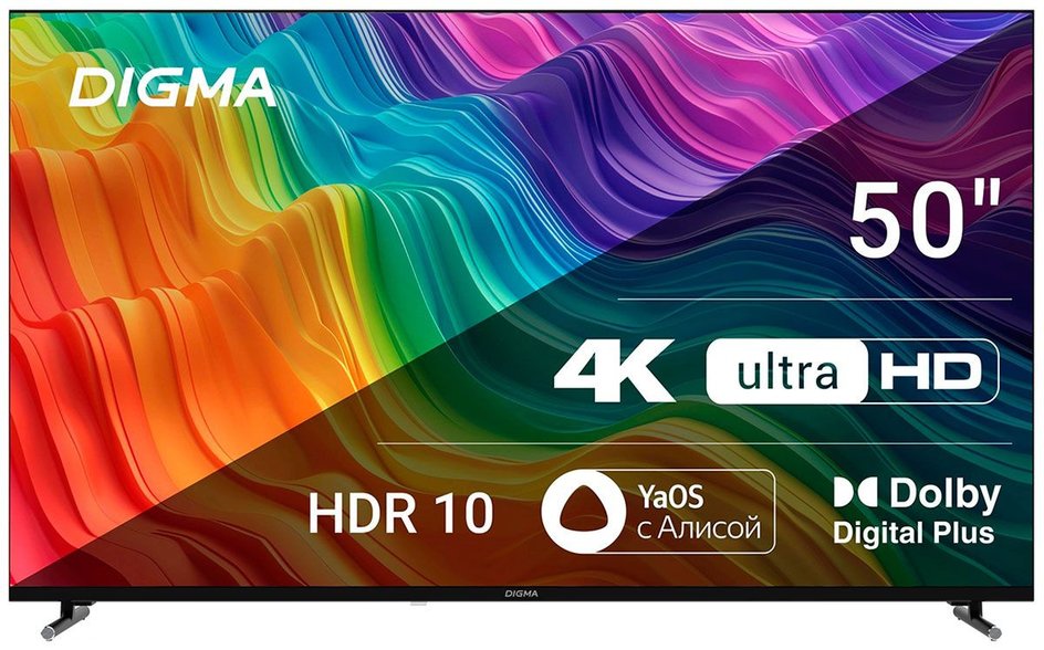 Телевизор фирмы Digma модель DM-LED50UBB33 Телевизор фирмы Digma модель DM-LED50UBB33