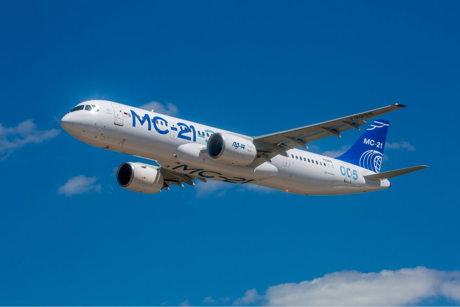 МС-21 в воздухе МС-21 в воздухе