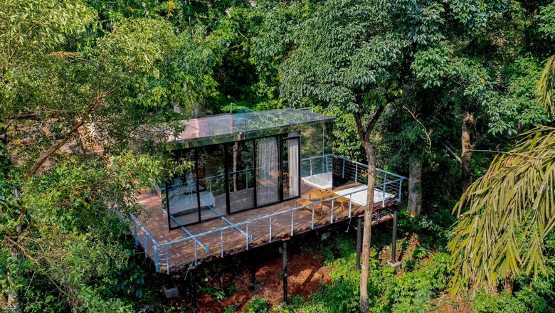 Дом построен в лесной местности на юго-западе Индии.