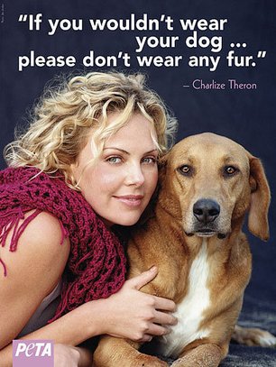 Slide image for gallery: 1406 | Шарлиз Терон: "Если бы вы никогда не надели на себя мех своей собственной собаки, пожалуйста, не носите никакой другой!"