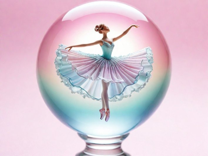 Кукла-балерина в шаре
