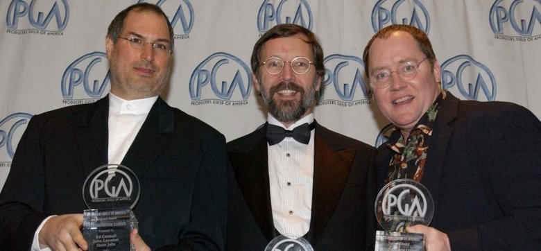 Слева направо: Джобс, Кэтмелл и Лассетер. Фото: Inc.