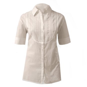 Белая рубашка с коротким рукавом Elena Miro
