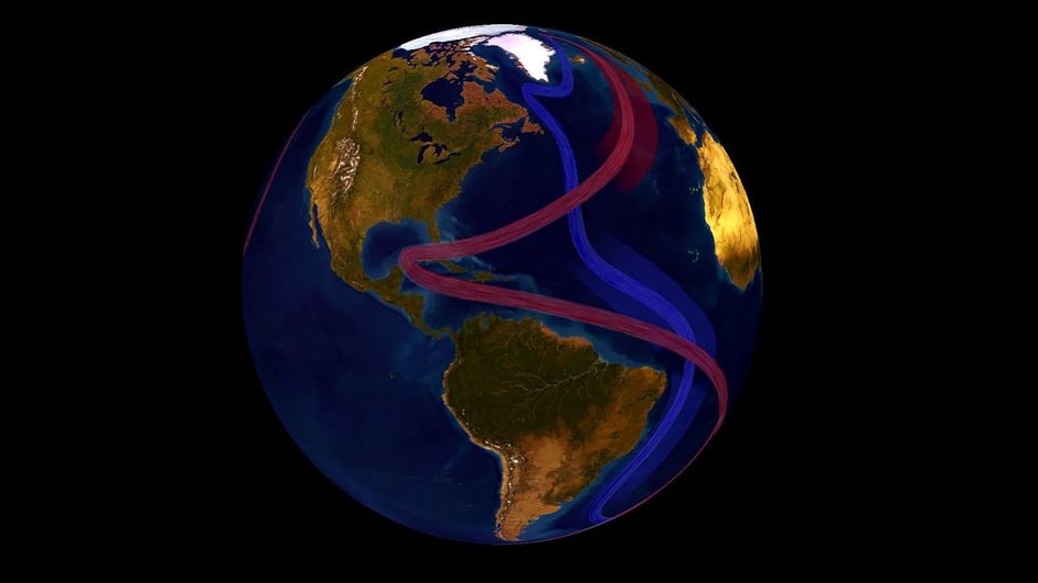 Атлантическая меридиональная опрокидывающая циркуляция является частью сложной системы глобальных океанических течений