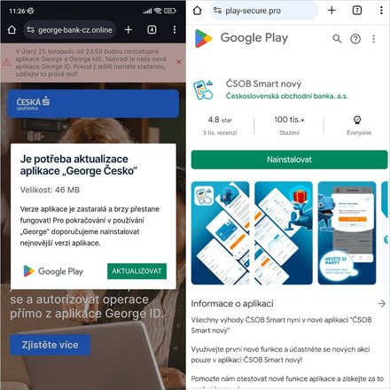 Поддельные страницы Google Play для установки PWA