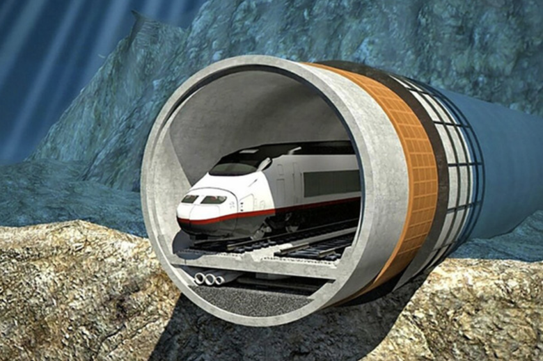 Проект подводного железнодорожного тоннеля между Хельсинки и Таллином. Изображение: FinEst