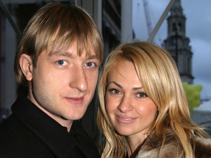 Яна Рудковская и Евгений Плющенко. Яна Рудковская и Евгений Плющенко.