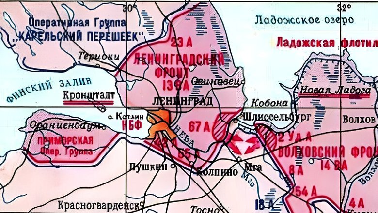 Расстановка сил под Ленинградом, январь 1943