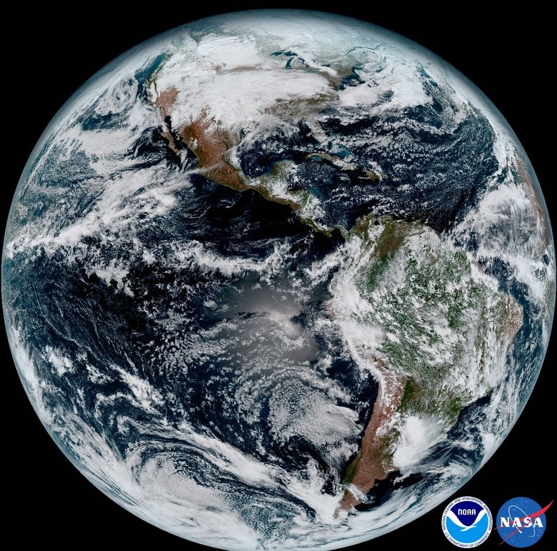 Фото: NASA / NOAA, Западное полушарие Земли