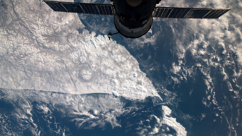 Так видит Камчатку камера на МКС. Фото: Роскосмос