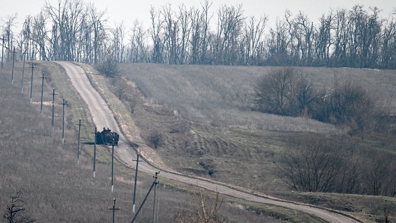 Территория освобожденного села Погребки в Суджанском районе Курской области.