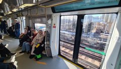 Поезд новой серии «Москва-2024» на зеленой ветке столичного метро