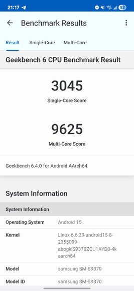 Бенчмарки Samsung Galaxy S25 Edge Бенчмарки Samsung Galaxy S25 Edge