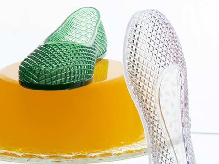 Прозрачные зеленые и белые Jelly Shoes Прозрачные зеленые и белые Jelly Shoes