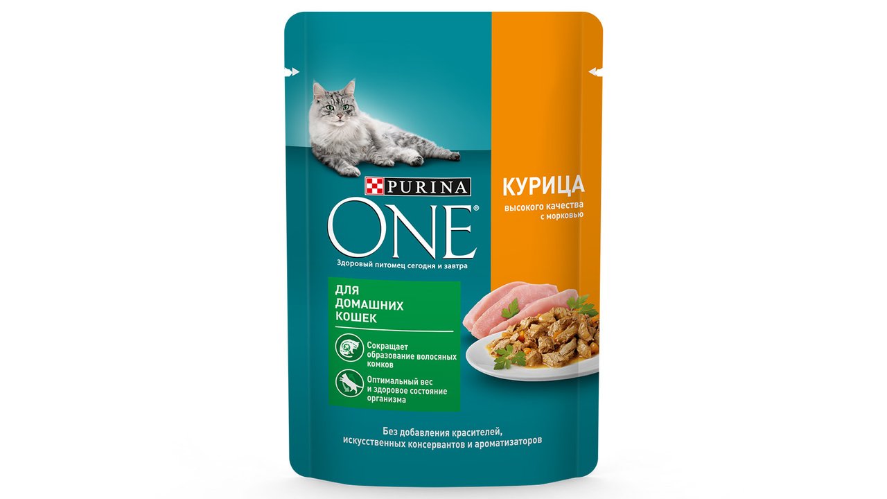 Корм консервированный Purina ONE® для домашних кошек