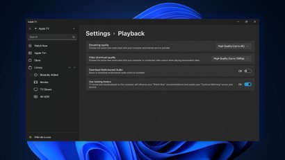 Интерфейс Apple TV для Windows 11. Источник: 9to5mac