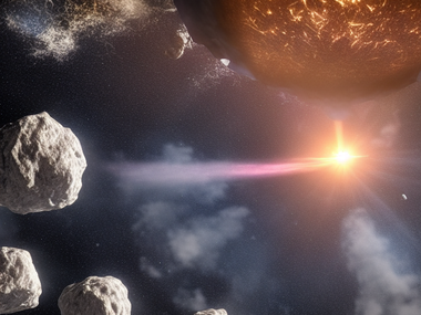 Астероид падает на Землю