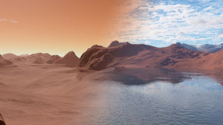 Когда-то воды на Красной планете было в достатке. Фото: Ars Technica