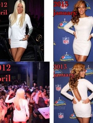 Slide image for gallery: 5142 | Сербская певица уверяет, что надевала белое платье с вырезом на спине на год раньше, чем Бейонсе