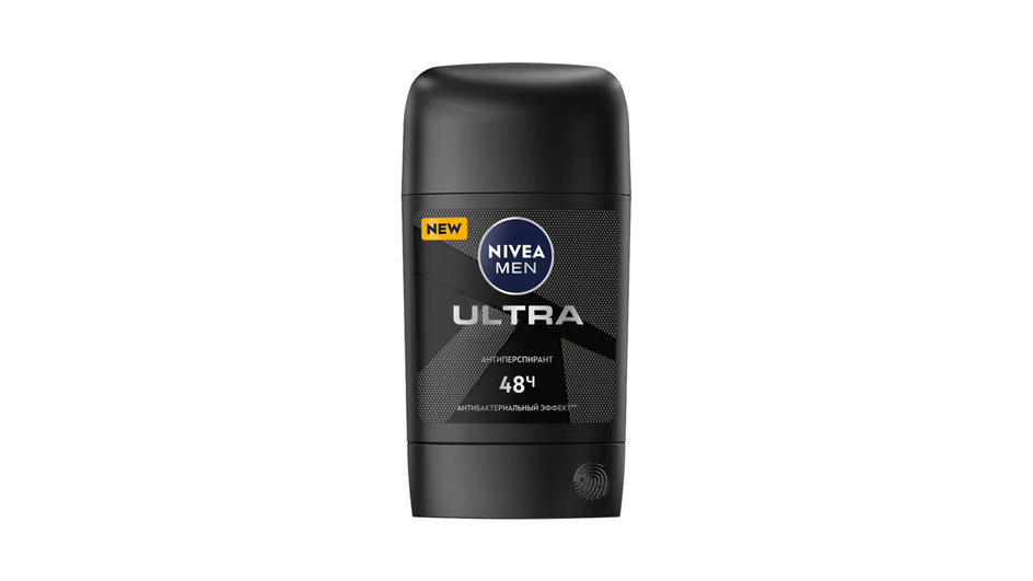 Твердый мужской антиперспирант-стик фирмы NIVEA серия Ultra Men в упаковке