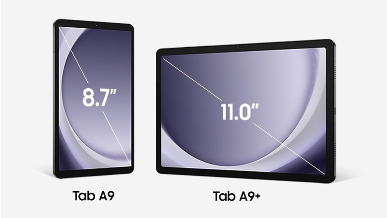 Отличие экранов Galaxy Tab A9 и Galaxy Tab A9+.