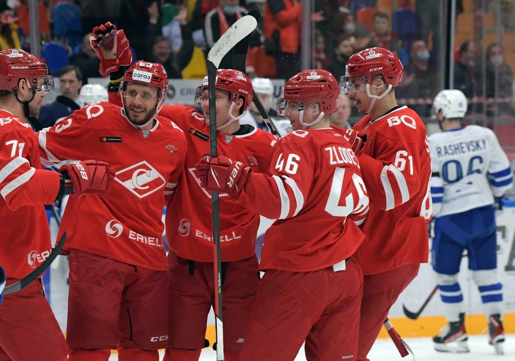 «Спартак» одержал третью победу подряд в регулярном чемпионате КХЛ