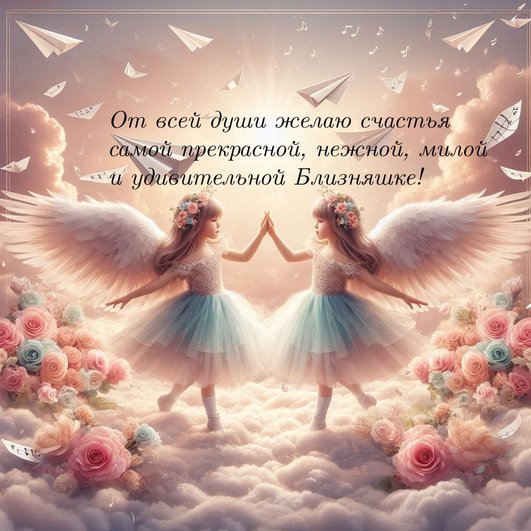 Открытка с днем рождения Близнецам Открытка с днем рождения Близнецам