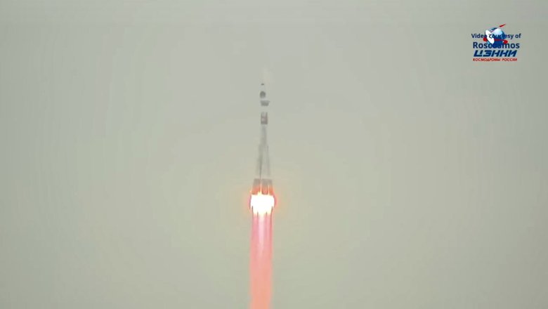 Момент старта ракеты «Союз-2.1б». Фото: YoTube / Роскосмос