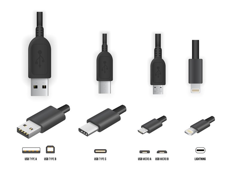 Наглядное сравнение форматов USB и Lightning. Фото: Depositphotos