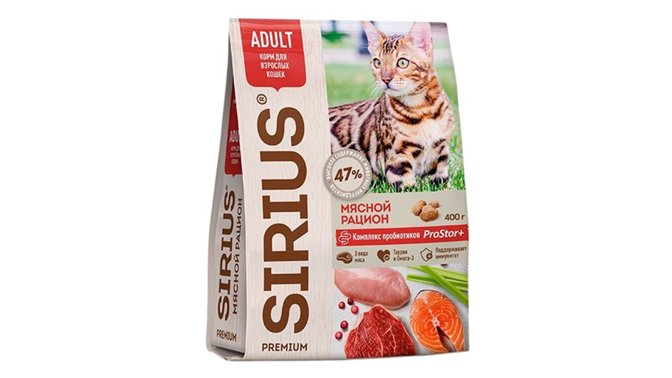 Сухой корм SIRIUS «Мясной рацион» Сухой корм SIRIUS «Мясной рацион»