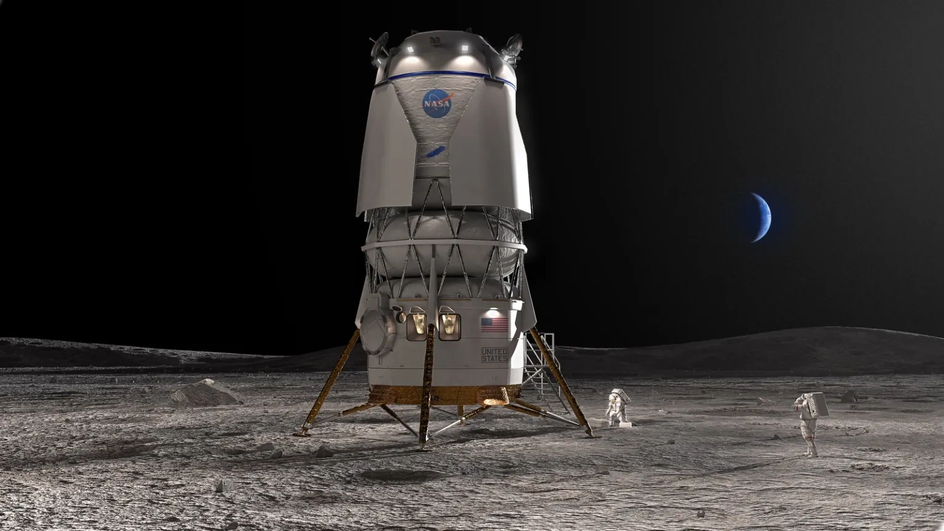 Посадочный модуль Blue Moon рендер Посадочный модуль Blue Moon рендер