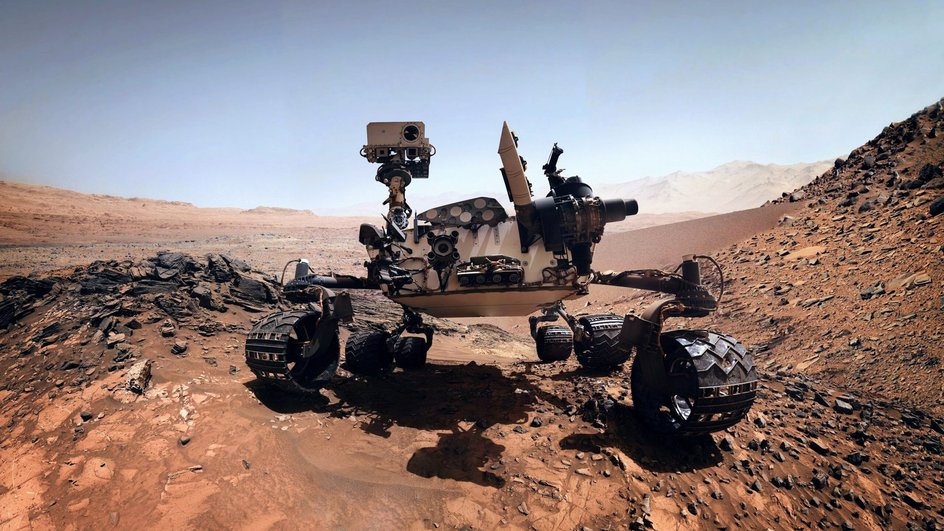 Curiosity на поверхности Марса