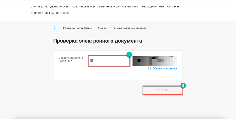 Кнопка для запуска процесса проверки