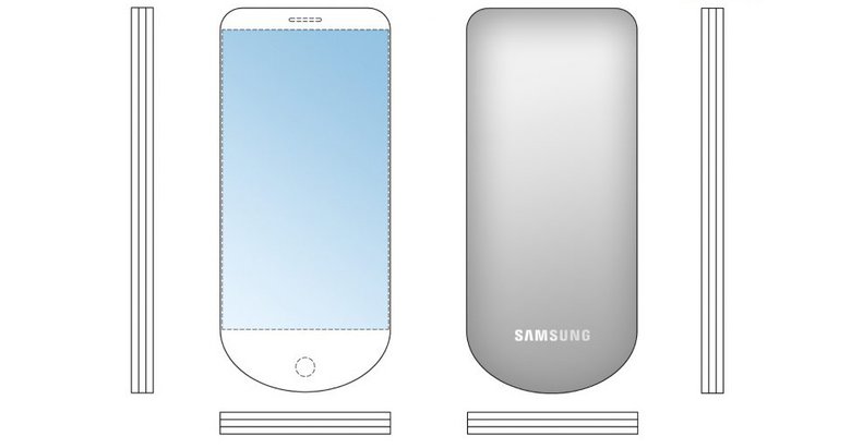 Эскиз неназванного смартфона Samsung. Фото: LetsGoDigital