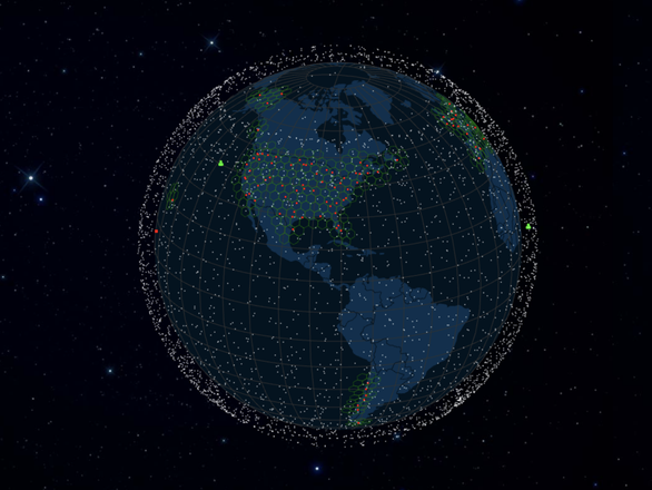 Наглядная презентация того, сколько спутников Starlink находится на орбите планеты.