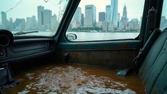 Машину затопило, в салоне вода