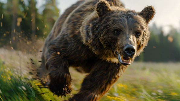 В Сибири медведь вышел к людям и украл печеньки