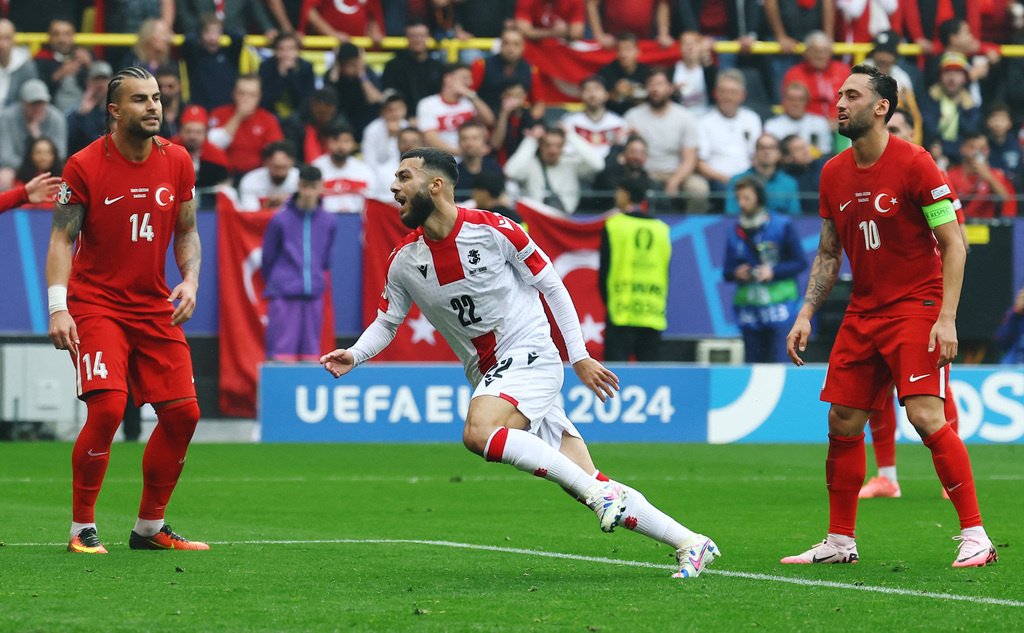 Сборная Грузии забила свой первый гол в истории Евро